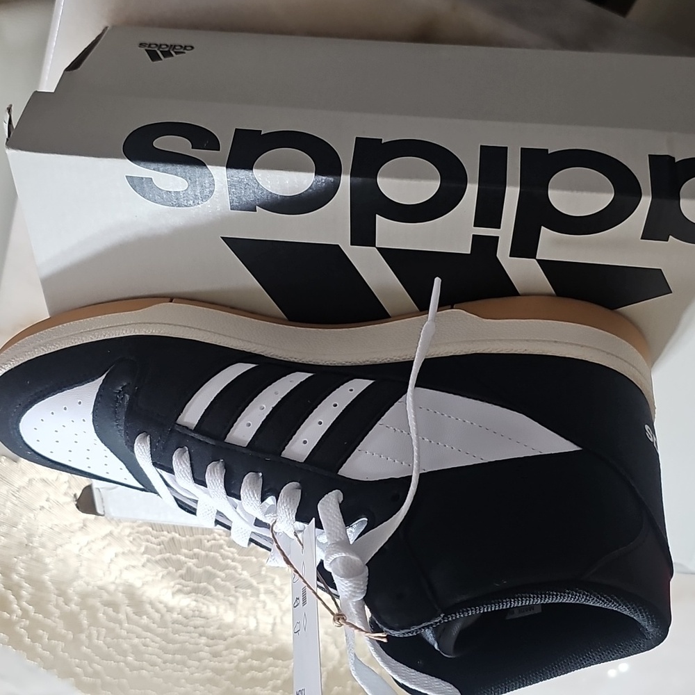 adidas Black and White Athletic Shoes
